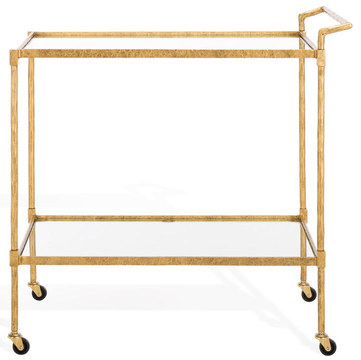 30.7"W x 18.1"D x 30.4"H / Brass/Clear