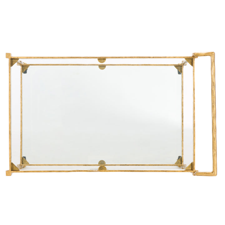 30.7"W x 18.1"D x 30.4"H / Brass/Clear