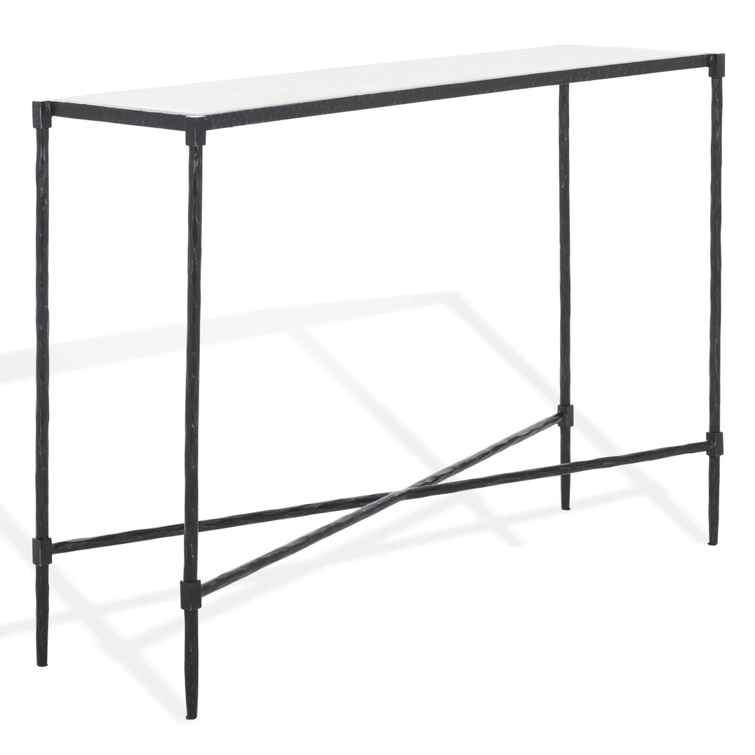 Isabellina Metal And Marble Console Table - AmericanHomeFurniture