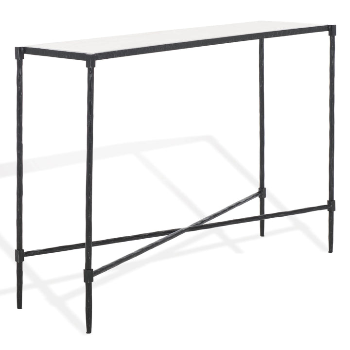 Isabellina Metal And Marble Console Table - AmericanHomeFurniture