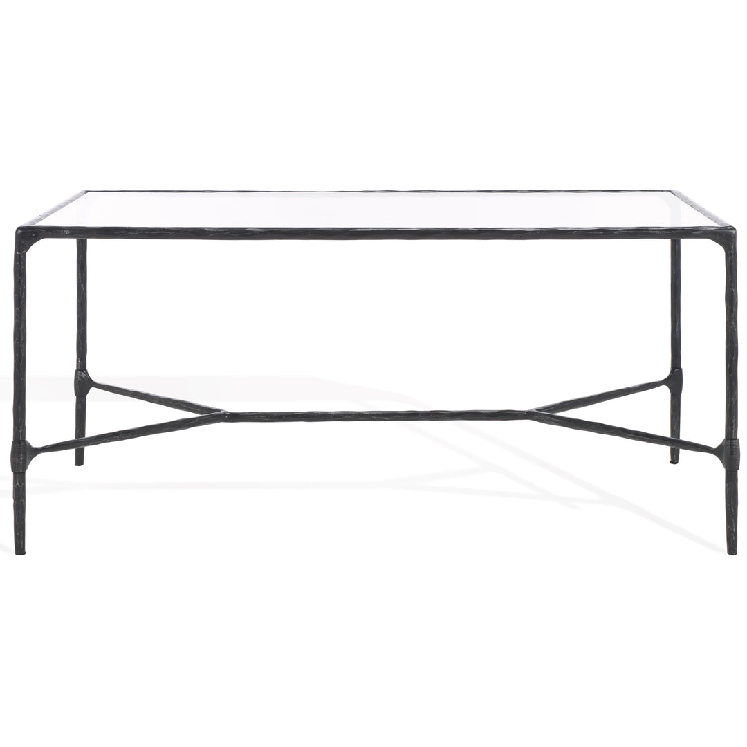 American Home Furniture Safavieh Couture Isabellina Metal And Glass Coffee Table