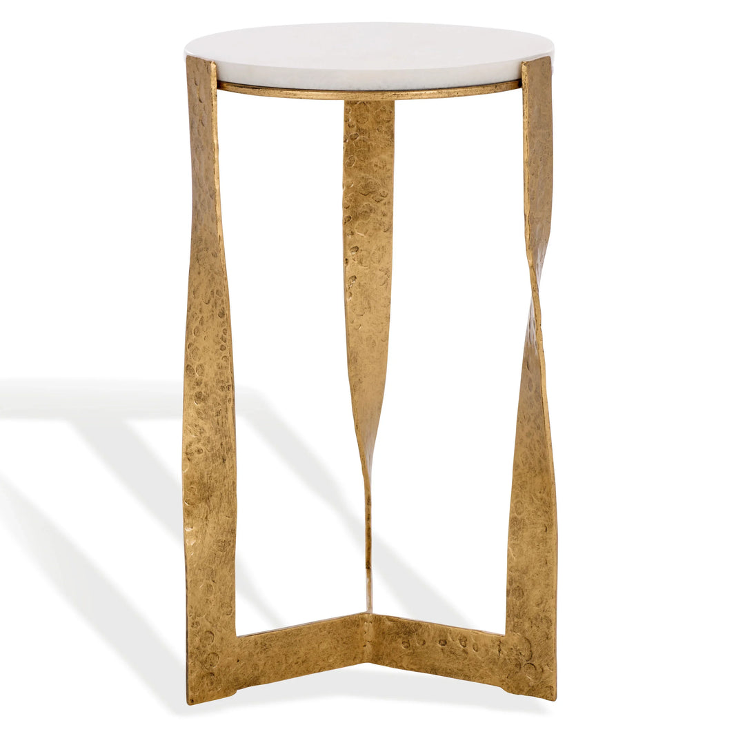 Raynie Metal And Marble Accent Table - AmericanHomeFurniture