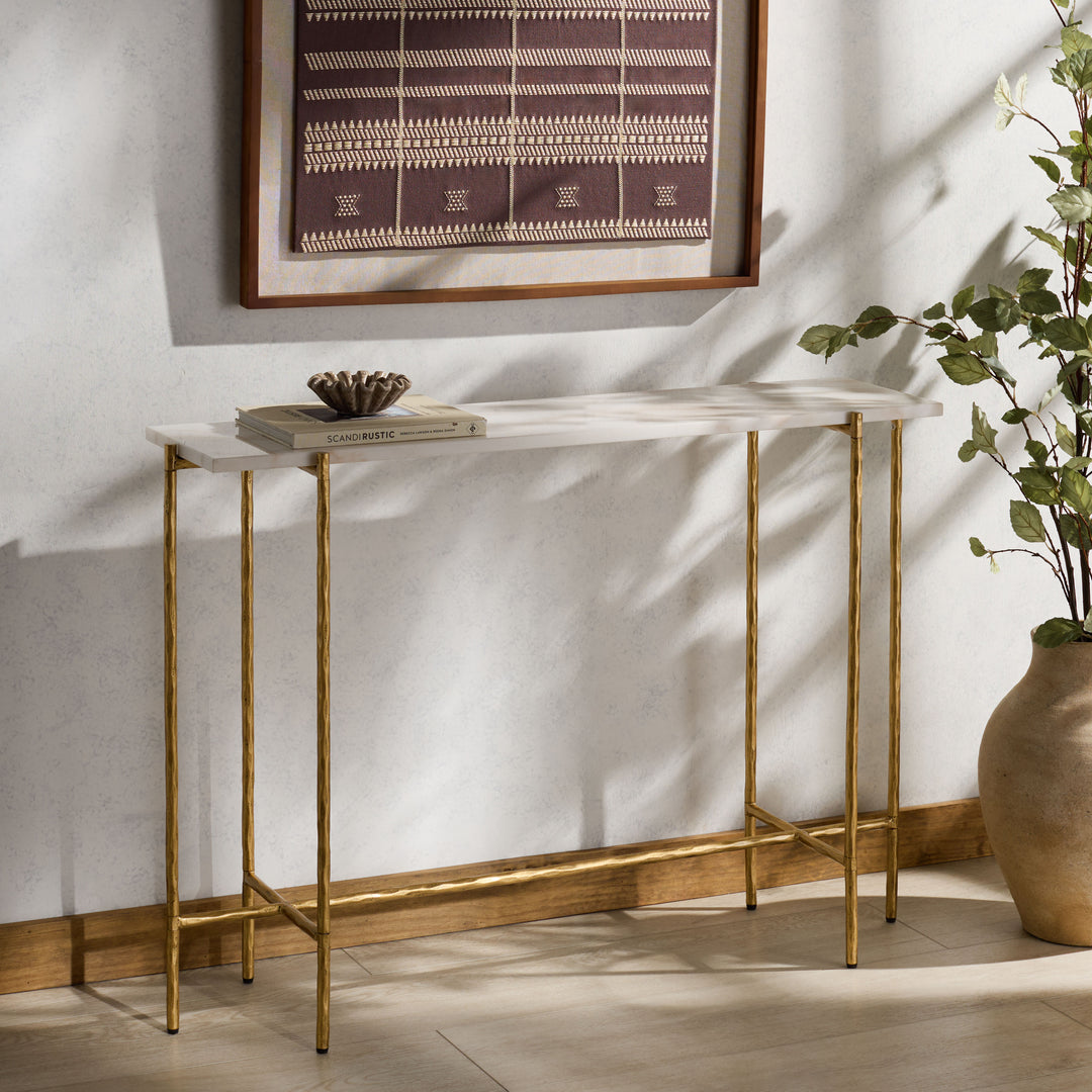 American Home Furniture Safavieh Couture Giorgi Marble Top Console Table