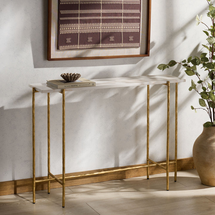 American Home Furniture Safavieh Couture Giorgi Marble Top Console Table