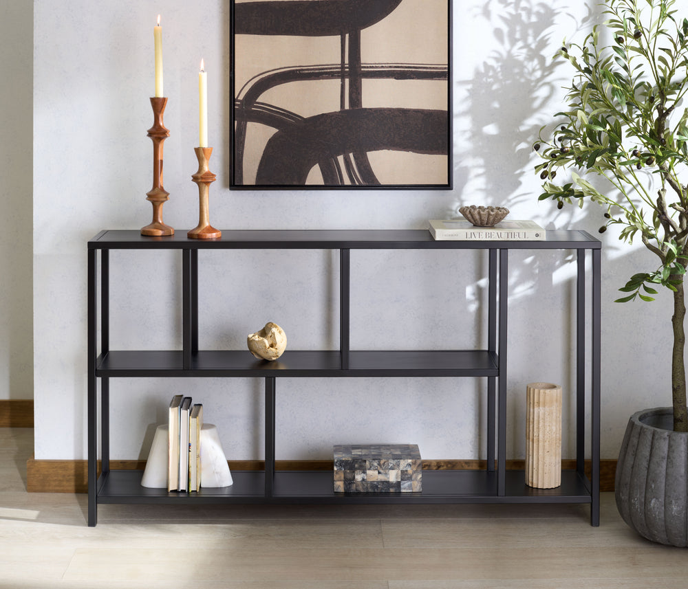 American Home Furniture Safavieh Couture Hodge Metal 3 Shelf Console Table