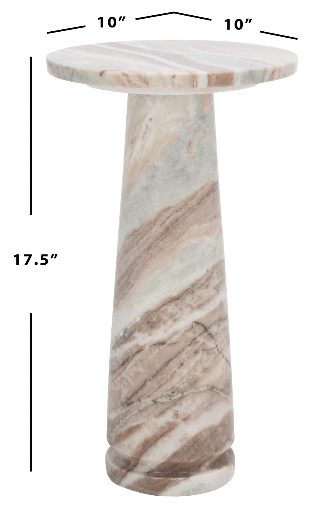 WHITE / BROWN / 10" x 10" x 17.5"