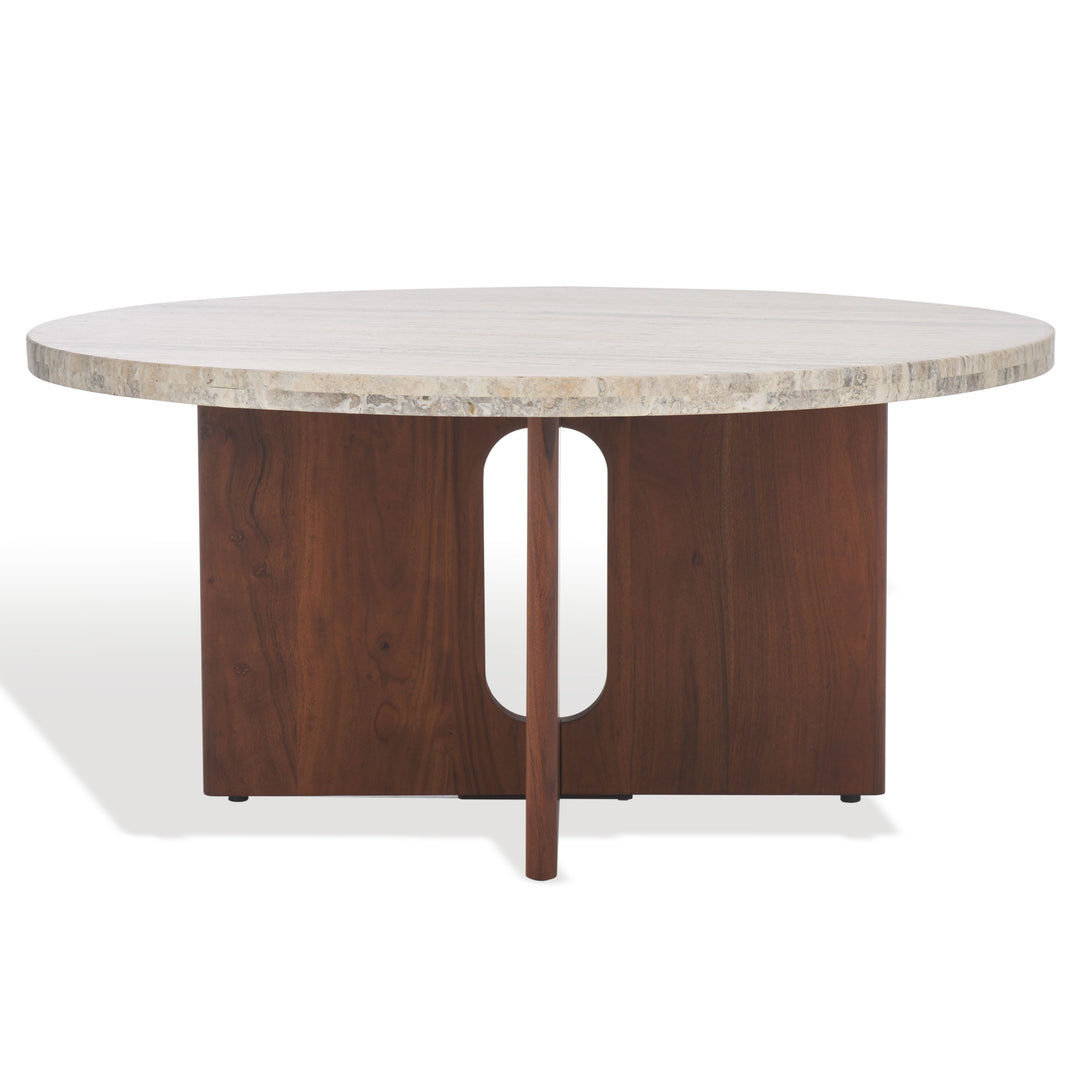 American Home Furniture Safavieh Couture Shayna Travertine Coffee Table