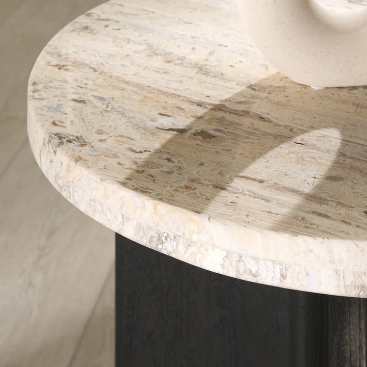 Shayna Travertine Accent Table