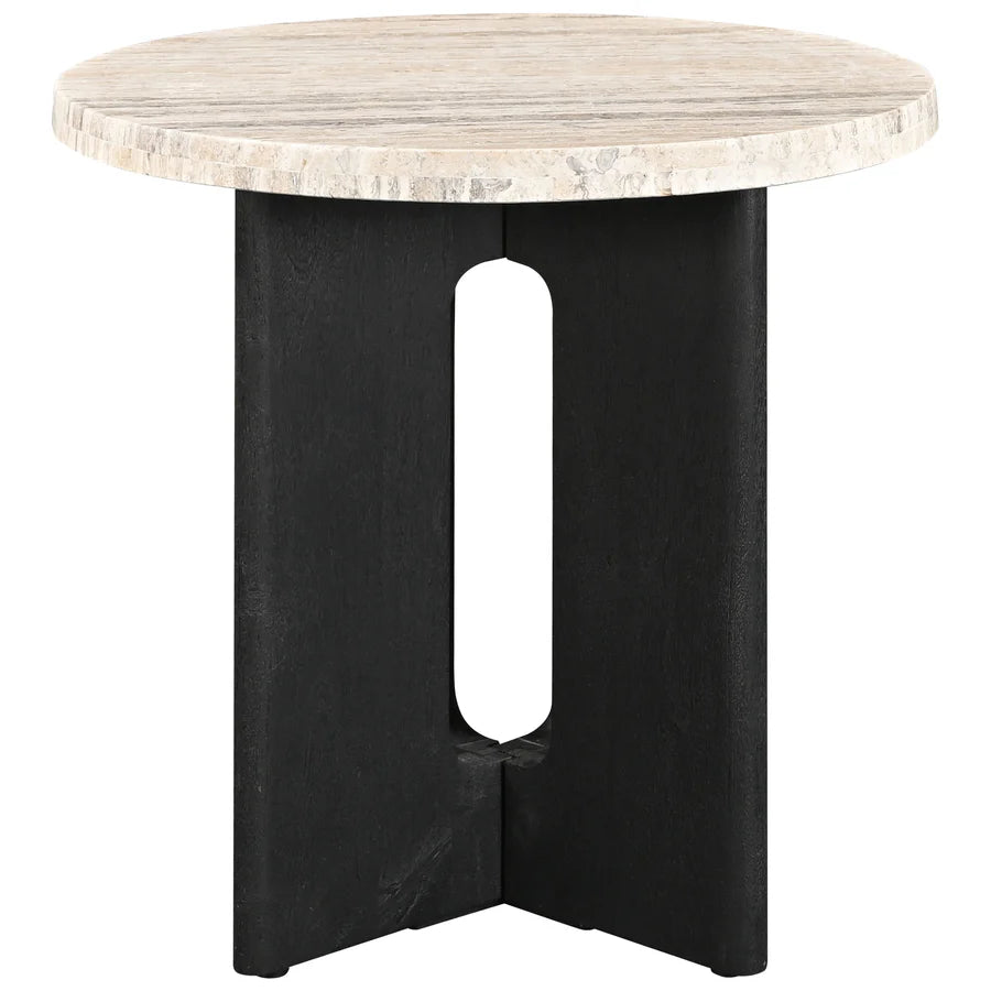 Shayna Travertine Accent Table