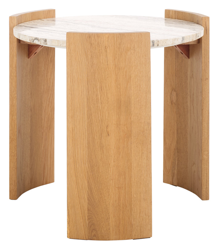 American Home Furniture Safavieh Couture Damarcus Travertine Top Accent Table