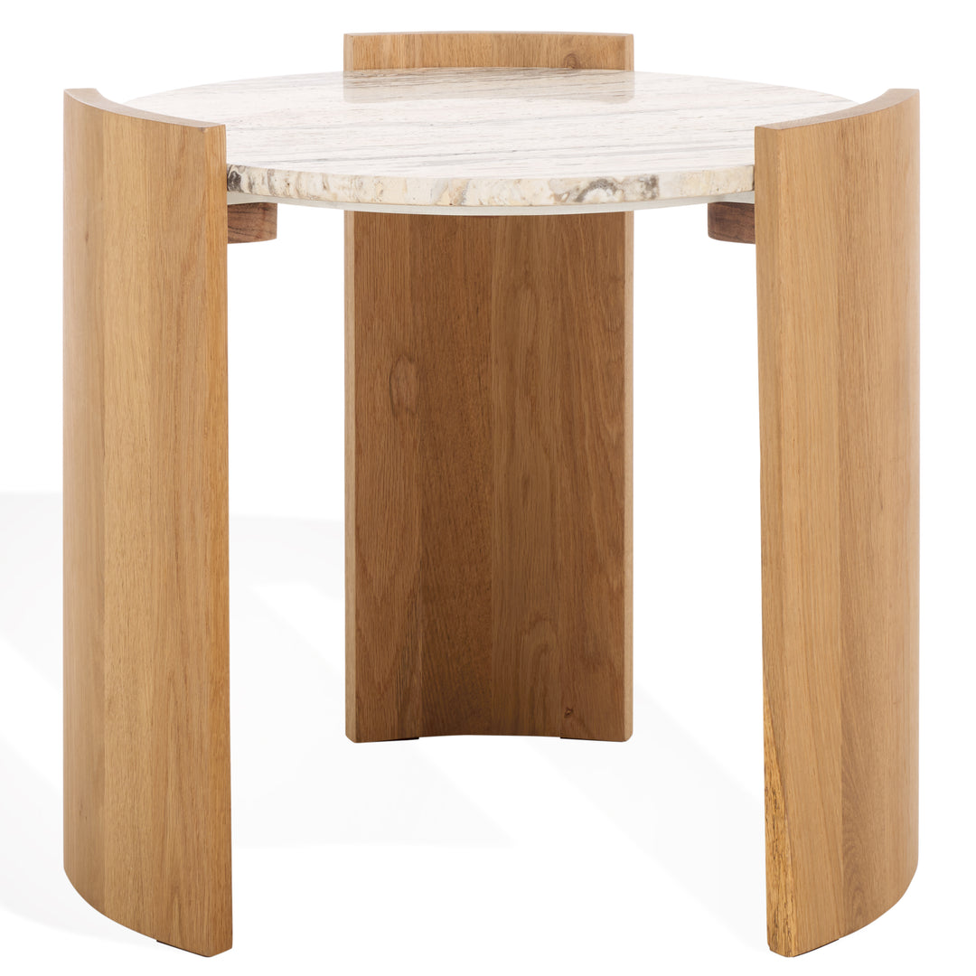 American Home Furniture Safavieh Couture Damarcus Travertine Top Accent Table