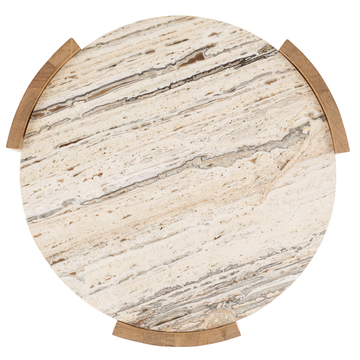 American Home Furniture Safavieh Couture Damarcus Travertine Top Accent Table
