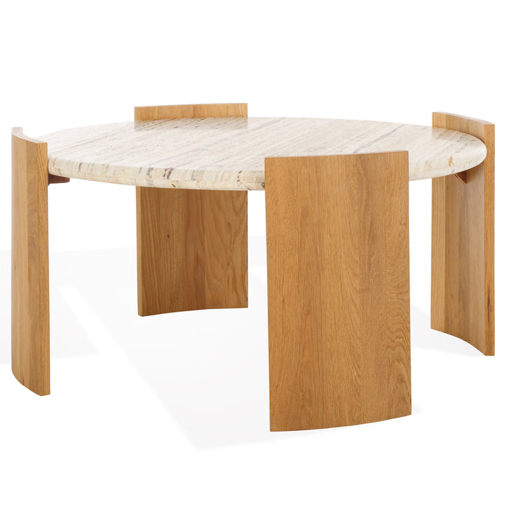 American Home Furniture Safavieh Couture Damarcus Travertine Top Coffee Table