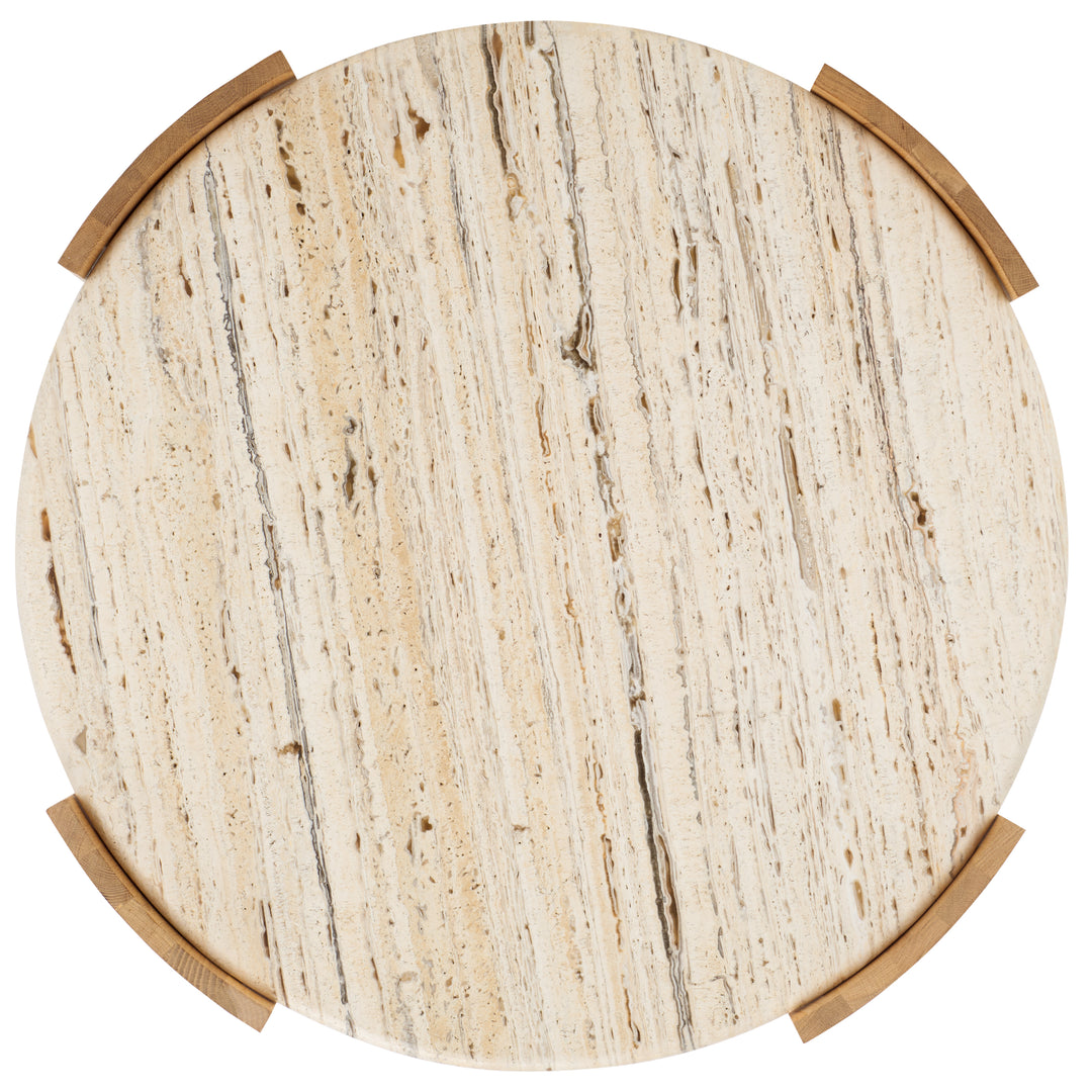 American Home Furniture Safavieh Couture Damarcus Travertine Top Coffee Table