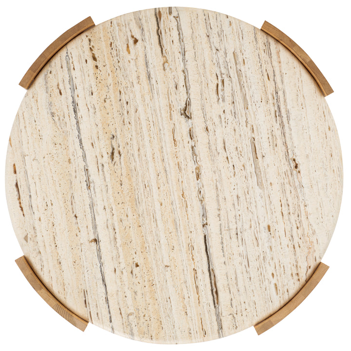 American Home Furniture Safavieh Couture Damarcus Travertine Top Coffee Table