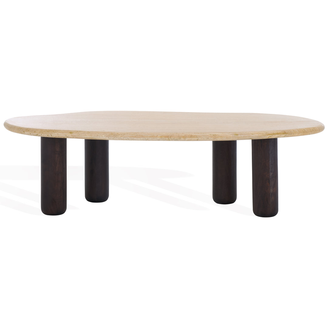American Home Furniture Safavieh Couture Celestyn Travertine Top Coffee Table