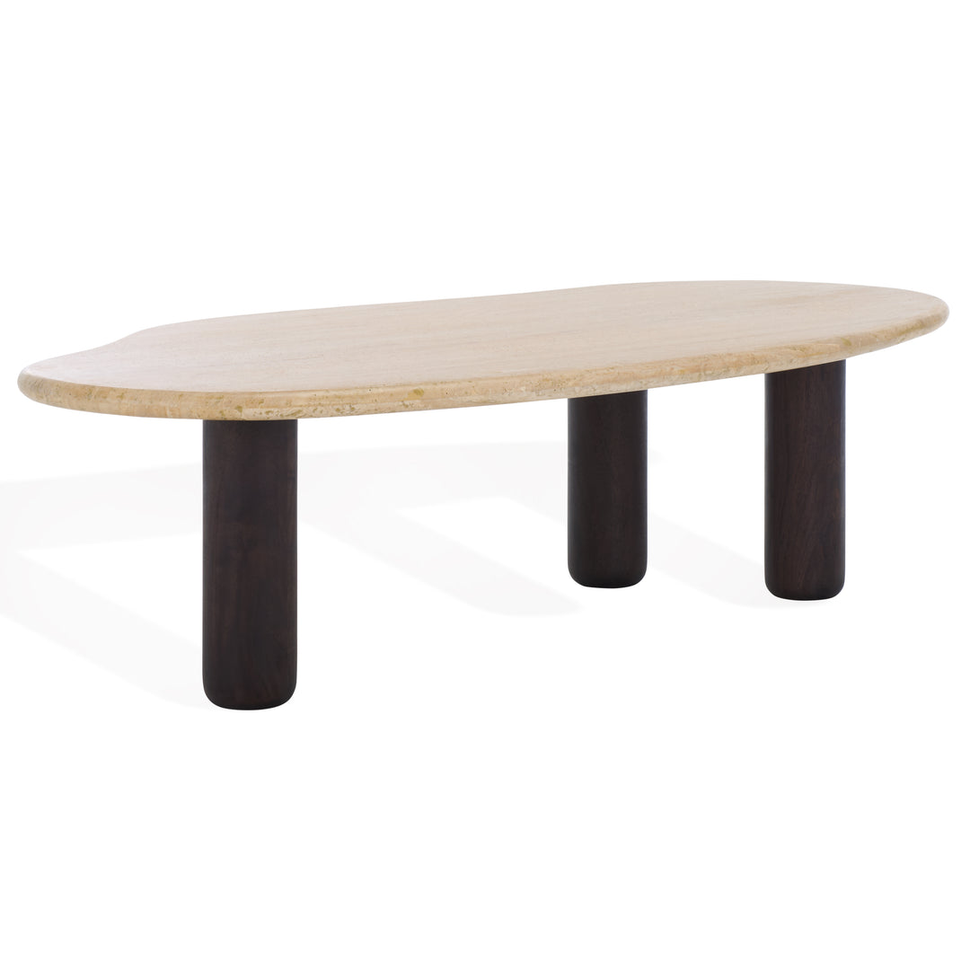 American Home Furniture Safavieh Couture Celestyn Travertine Top Coffee Table