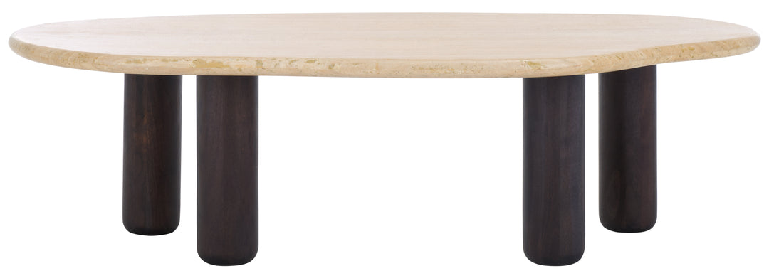 American Home Furniture Safavieh Couture Celestyn Travertine Top Coffee Table