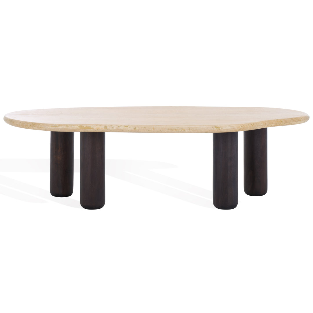 American Home Furniture Safavieh Couture Celestyn Travertine Top Coffee Table