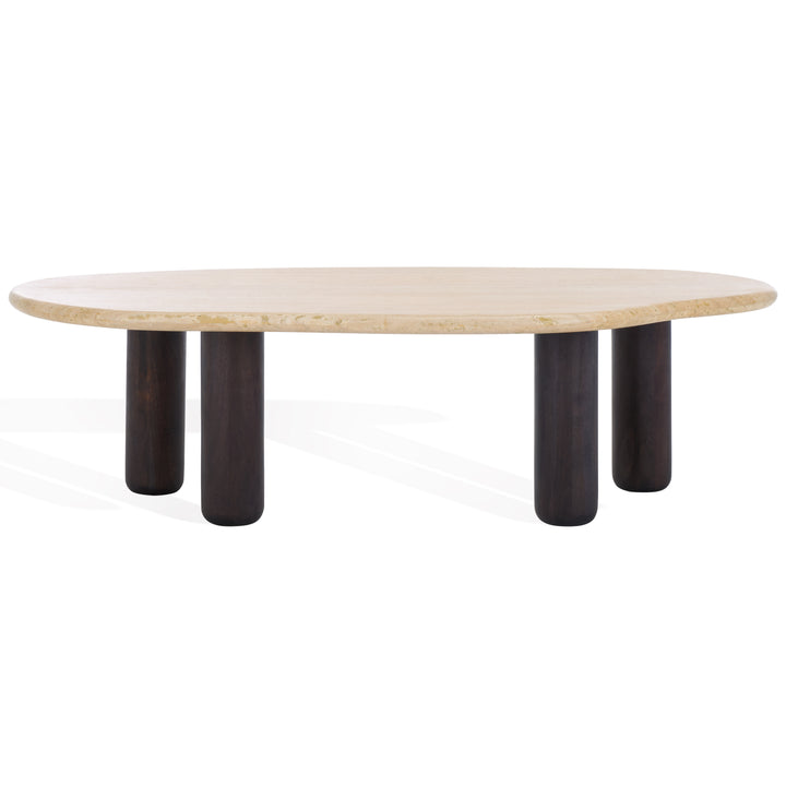 American Home Furniture Safavieh Couture Celestyn Travertine Top Coffee Table