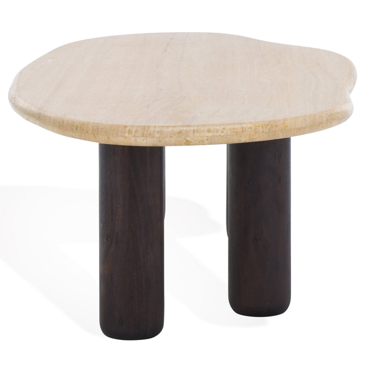 American Home Furniture Safavieh Couture Celestyn Travertine Top Coffee Table