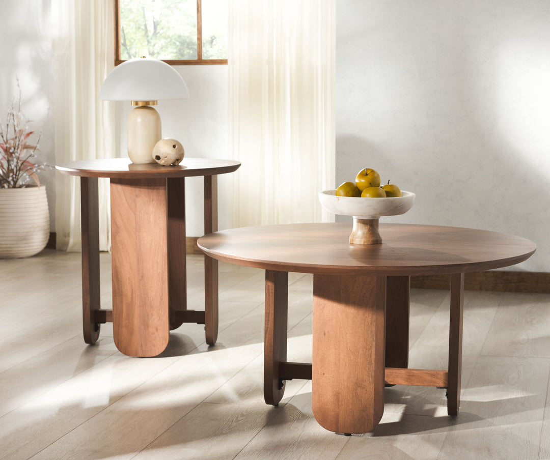 American Home Furniture Safavieh Couture Raybelina Round Wood Accent Table