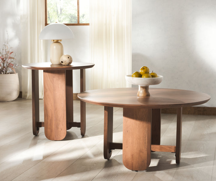 American Home Furniture Safavieh Couture Raybelina Round Wood Accent Table