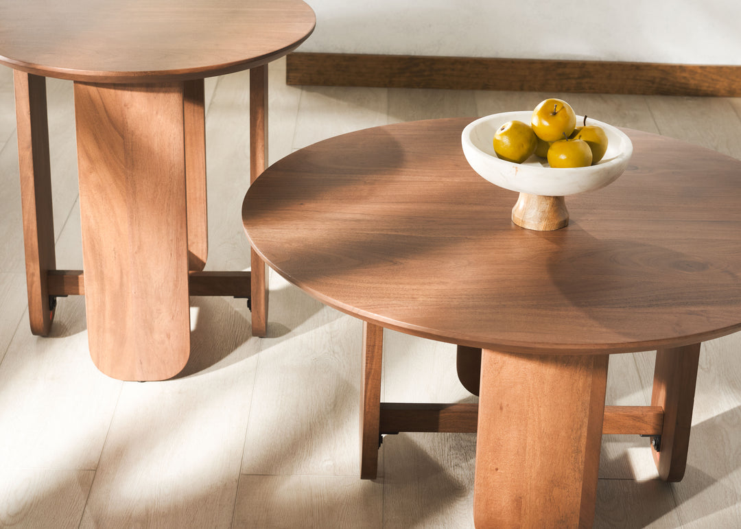 American Home Furniture Safavieh Couture Raybelina Round Wood Accent Table