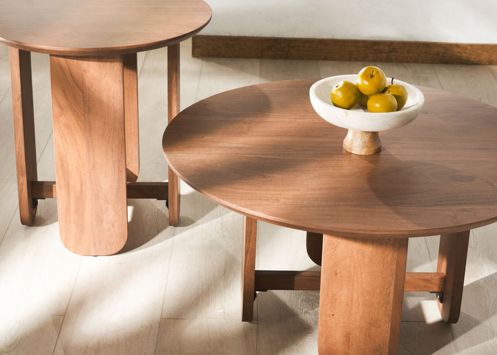 American Home Furniture Safavieh Couture Raybelina Round Wood Accent Table