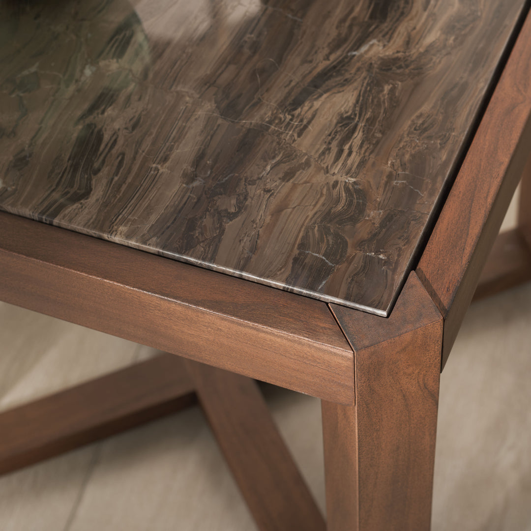 22"W x 22"D x 20"H / Walnut/Brown