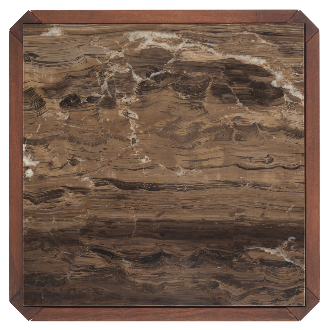 22"W x 22"D x 20"H / Walnut/Brown