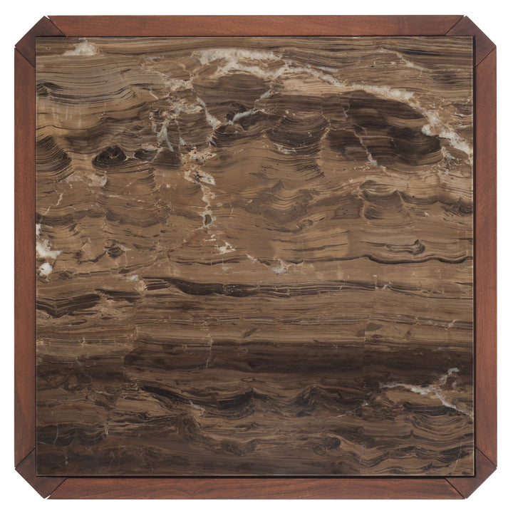 22"W x 22"D x 20"H / Walnut/Brown