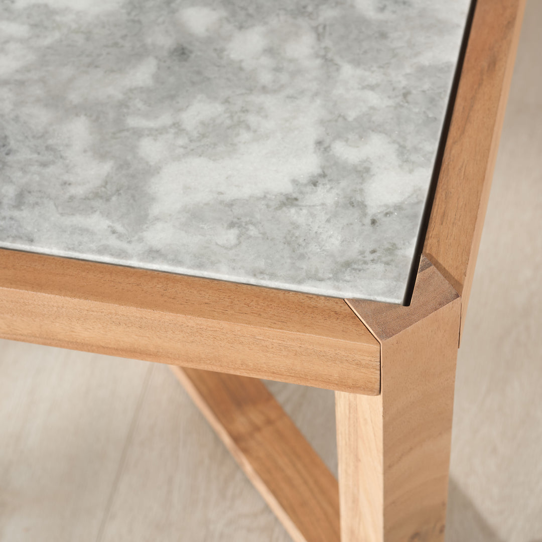 35.4"W x 35.4"D x 16"H / Natural/White