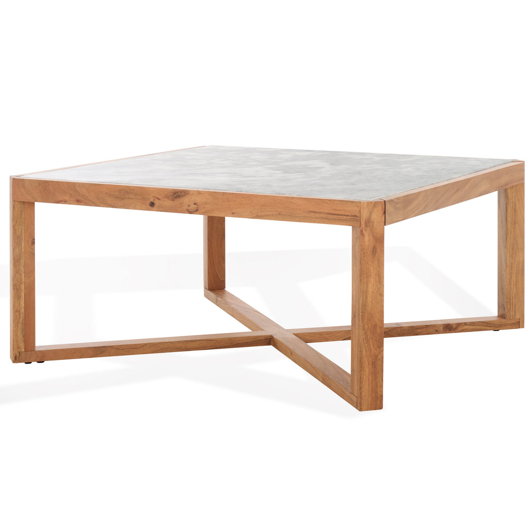 35.4"W x 35.4"D x 16"H / Natural/White