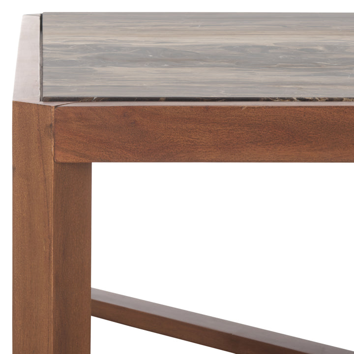 35.4"W x 35.4"D x 16"H / Walnut/Brown