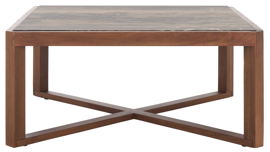 35.4"W x 35.4"D x 16"H / Walnut/Brown