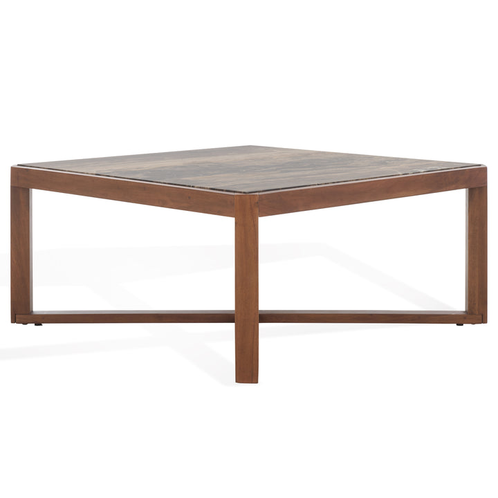 35.4"W x 35.4"D x 16"H / Walnut/Brown