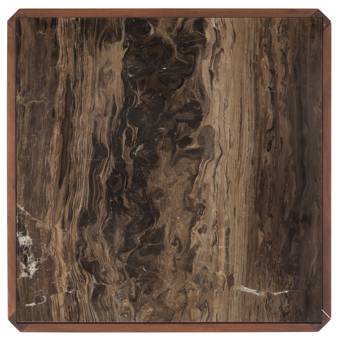 35.4"W x 35.4"D x 16"H / Walnut/Brown