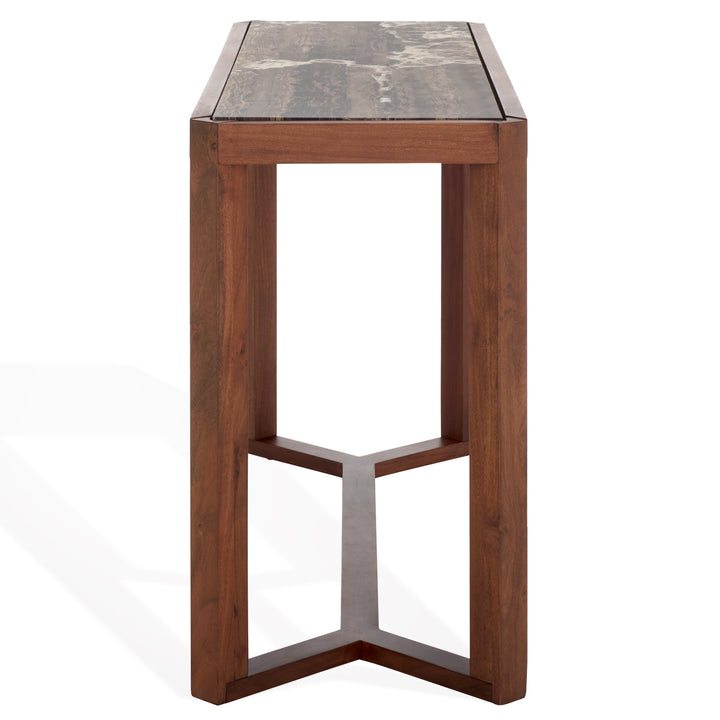 50"W x 16"D x 28"H / Walnut/Brown