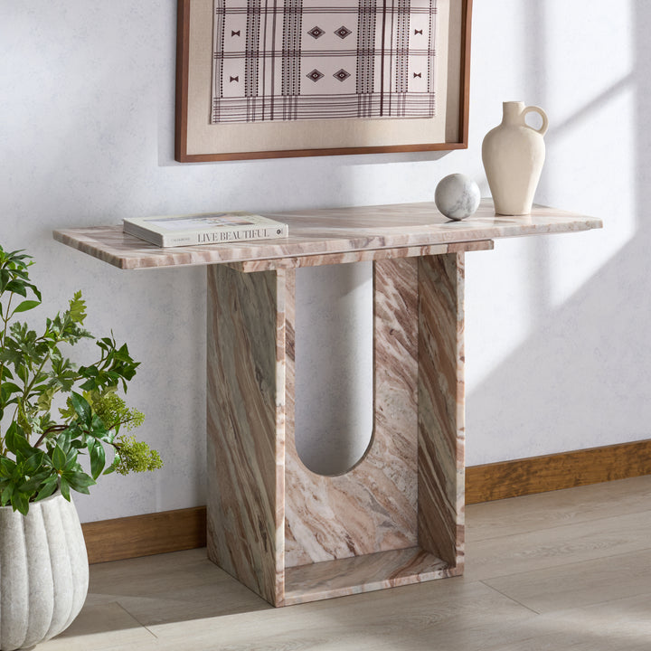 American Home Furniture Safavieh Couture Tobilyn Marble Console Table