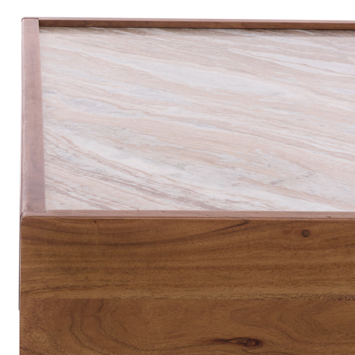 American Home Furniture Safavieh Couture Jaslina Marble Top Square Coffee Table