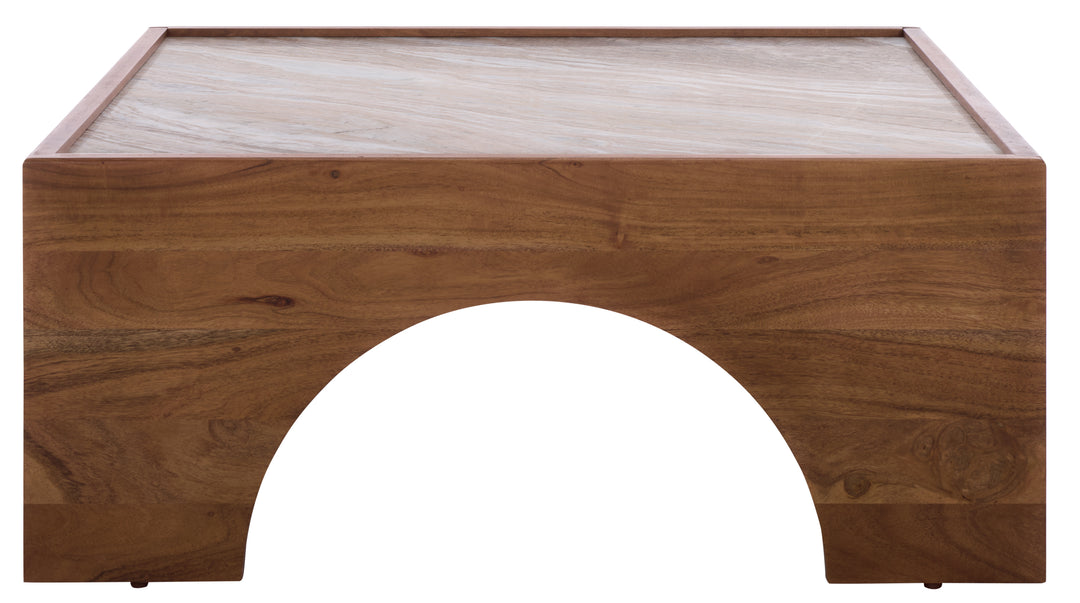 American Home Furniture Safavieh Couture Jaslina Marble Top Square Coffee Table