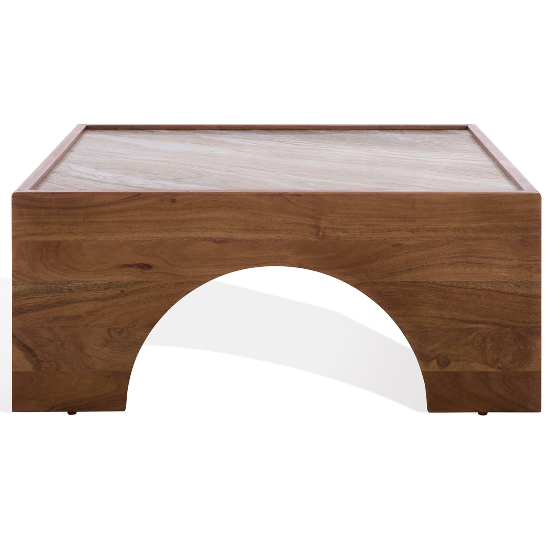 American Home Furniture Safavieh Couture Jaslina Marble Top Square Coffee Table