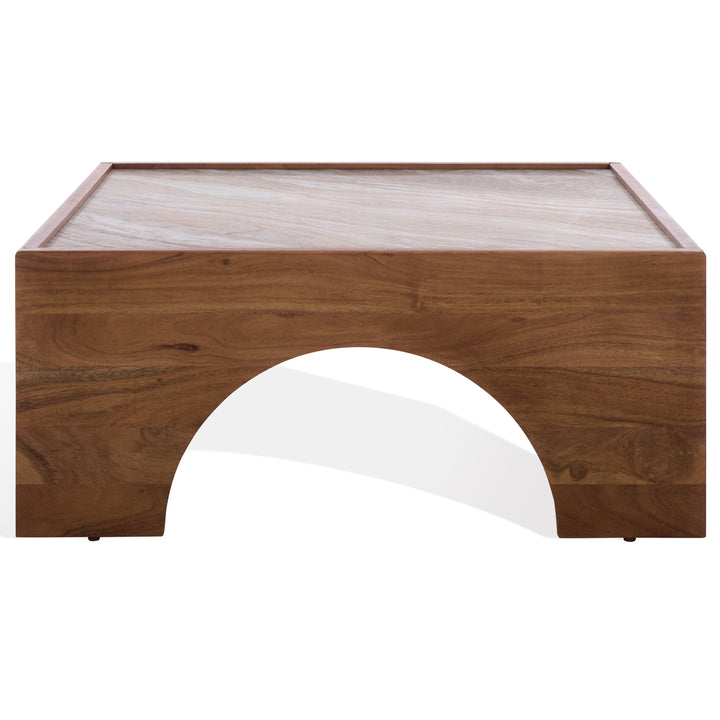 American Home Furniture Safavieh Couture Jaslina Marble Top Square Coffee Table