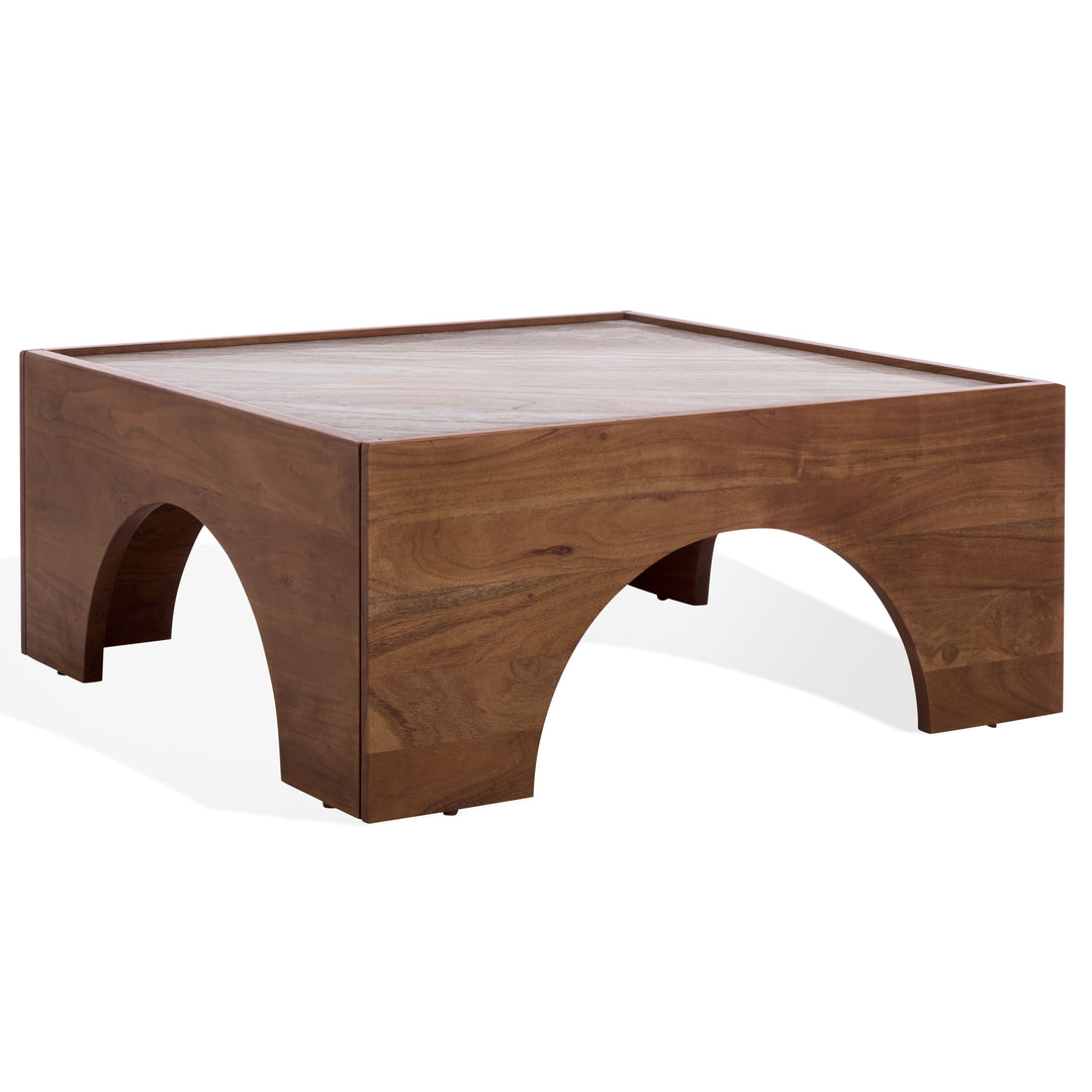 American Home Furniture Safavieh Couture Jaslina Marble Top Square Coffee Table