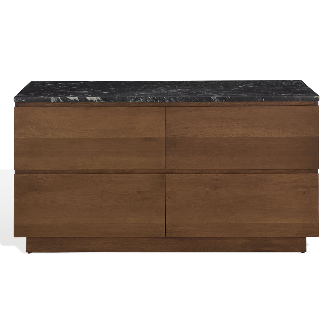 American Home Furniture Safavieh Couture Lilybelle Marble Top 4 Drawer Dresser