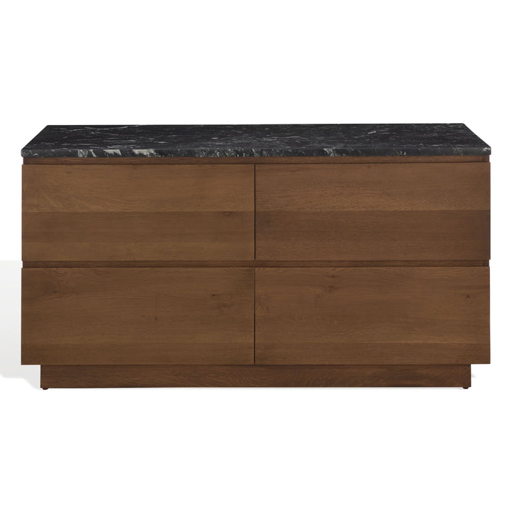 American Home Furniture Safavieh Couture Lilybelle Marble Top 4 Drawer Dresser