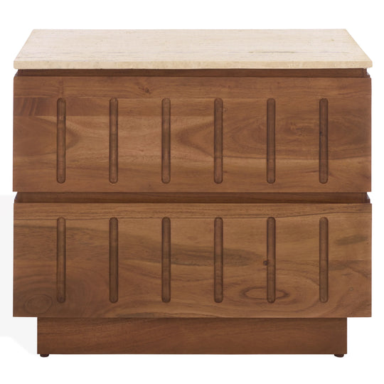 Travertine / Walnut