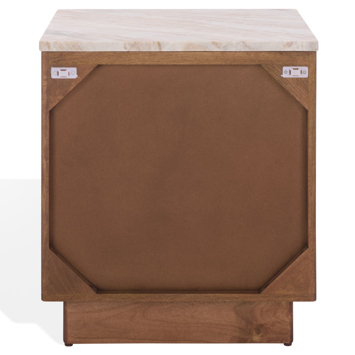 20"W x 17.5"D x 23.5"H / Walnut/White