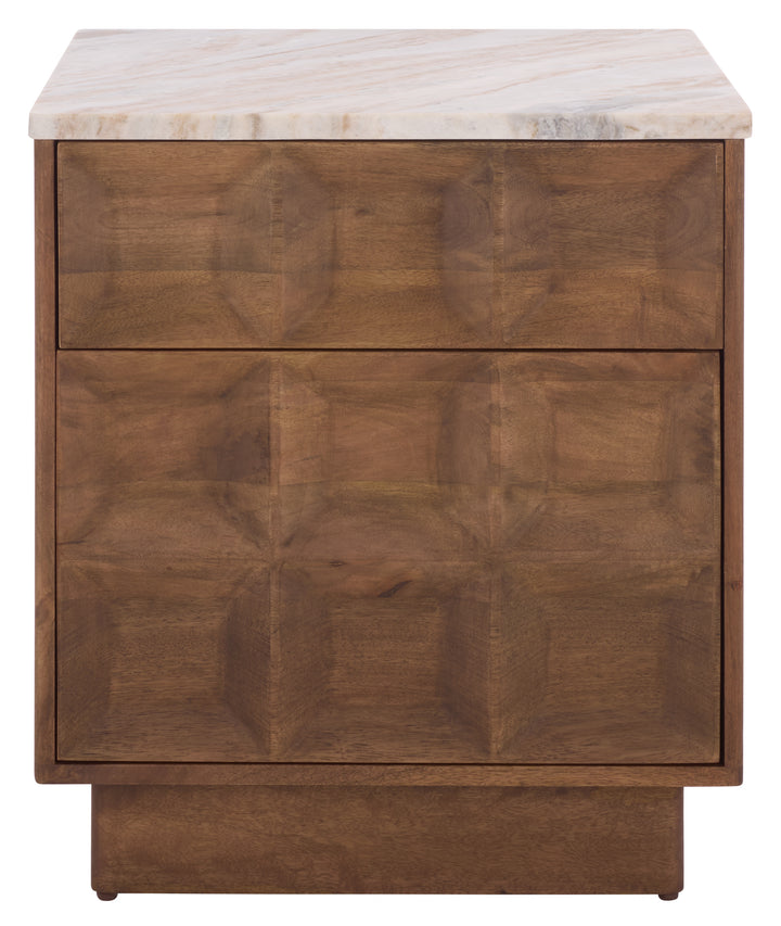 20"W x 17.5"D x 23.5"H / Walnut/White